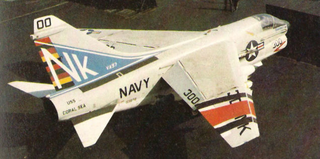 A US Navy LTV A-7 Corsair II prepares to launch from USS Coral Sea as part of Operation Eagle Claw. Note the hastily painted identification stripes on the wing. (US Navy)